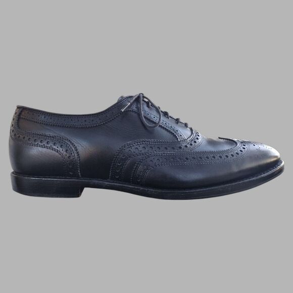 Brooks Brothers 1818 Wingtip Oxford Shoes, Size 12 D, Black - Picture 1 of 12